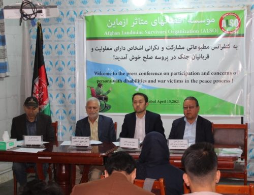 Report on involvement of persons with disabilities and war victims in the peace process of Afghanistan – April 2021